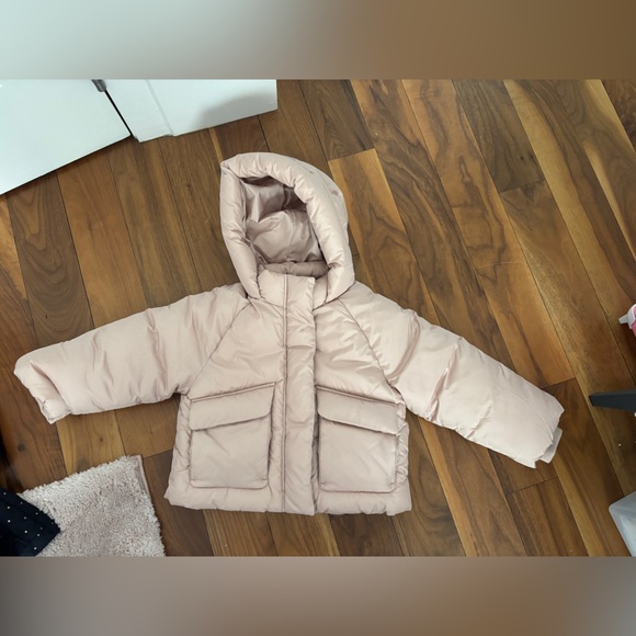 next Other - next Kids Blush Pink Puffer Jacket with Hood